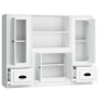 Hohe Sideboards, 3 Stück, weißes Sperrholz von vidaXL, Sideboards - Ref: Foro24-3185311, Preis: 225,79 €, Rabatt: %