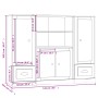 Hohe Sideboards, 3 Stück, weißes Sperrholz von vidaXL, Sideboards - Ref: Foro24-3185311, Preis: 225,79 €, Rabatt: %