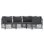 Garden furniture set 4 pieces and anthracite gray steel cushions by vidaXL, Garden sets - Ref: Foro24-3186869, Price: 360,86 ...
