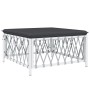 6-teiliges Gartenmöbel-Set mit Kissen aus weißem Stahl von vidaXL, Gartensets - Ref: Foro24-3186880, Preis: 334,02 €, Rabatt: %