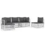 Juego de muebles de jardín 5 piezas y cojines acero blanco de vidaXL, Conjuntos de jardín - Ref: Foro24-3186838, Precio: 344,...