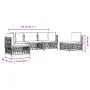 5-teiliges Gartenmöbel-Set und Kissen aus weißem Stahl von vidaXL, Gartensets - Ref: Foro24-3186838, Preis: 344,66 €, Rabatt: %