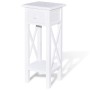 Beistelltisch mit weißer Schublade von vidaXL, Seitentische - Ref: Foro24-241147, Preis: 79,28 €, Rabatt: %