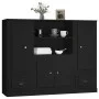 Hohe Sideboards, 3 Stück, schwarzes Sperrholz von vidaXL, Sideboards - Ref: Foro24-3185312, Preis: 208,60 €, Rabatt: %
