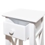 Beistelltisch mit weißer Schublade von vidaXL, Seitentische - Ref: Foro24-241147, Preis: 79,28 €, Rabatt: %