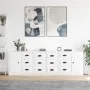Sideboards 3 Einheiten aus glänzend weißem Sperrholz von vidaXL, Sideboards - Ref: Foro24-3185289, Preis: 261,54 €, Rabatt: %