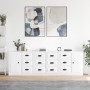 Sideboards 3 Einheiten aus glänzend weißem Sperrholz von vidaXL, Sideboards - Ref: Foro24-3185289, Preis: 265,89 €, Rabatt: %