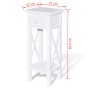 Beistelltisch mit weißer Schublade von vidaXL, Seitentische - Ref: Foro24-241147, Preis: 79,28 €, Rabatt: %