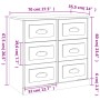 Sideboards 3 Einheiten aus glänzend weißem Sperrholz von vidaXL, Sideboards - Ref: Foro24-3185289, Preis: 265,89 €, Rabatt: %