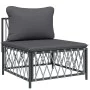 8-teiliges Gartenmöbel-Set mit anthrazitfarbenen Stahlkissen von vidaXL, Gartensets - Ref: Foro24-3186917, Preis: 688,80 €, R...
