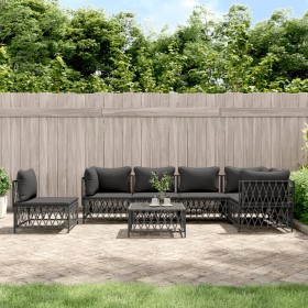 7-piece garden furniture set with anthracite steel cushions by vidaXL, Garden sets - Ref: Foro24-3186889, Price: 606,73 €, Di...
