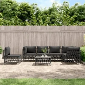7-piece garden furniture set with anthracite steel cushions by vidaXL, Garden sets - Ref: Foro24-3186889, Price: 589,23 €, Di...