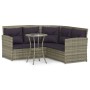 L-shaped sofa set 2 pieces with gray synthetic rattan cushions by vidaXL, Garden sets - Ref: Foro24-319658, Price: 303,26 €, ...