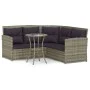 L-shaped sofa set 2 pieces with gray synthetic rattan cushions by vidaXL, Garden sets - Ref: Foro24-319658, Price: 337,92 €, ...