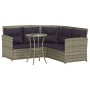 L-shaped sofa set 2 pieces with gray synthetic rattan cushions by vidaXL, Garden sets - Ref: Foro24-319658, Price: 303,26 €, ...