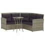 L-shaped sofa set 2 pieces with gray synthetic rattan cushions by vidaXL, Garden sets - Ref: Foro24-319658, Price: 337,92 €, ...
