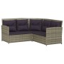 L-shaped sofa set 2 pieces with gray synthetic rattan cushions by vidaXL, Garden sets - Ref: Foro24-319658, Price: 303,26 €, ...