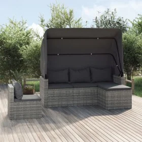 4-piece garden sofa set and gray synthetic rattan cushions by vidaXL, Garden sets - Ref: Foro24-3186649, Price: 397,39 €, Dis...