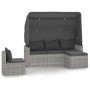 4-teiliges Gartensofa-Set und graue synthetische Rattankissen von vidaXL, Gartensets - Ref: Foro24-3186649, Preis: 417,74 €, ...
