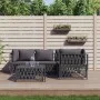 Juego de muebles de jardín 5 pzas y cojines acero antracita de vidaXL, Conjuntos de jardín - Ref: Foro24-3186871, Precio: 410...