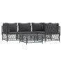 Juego de muebles de jardín 5 pzas y cojines acero antracita de vidaXL, Conjuntos de jardín - Ref: Foro24-3186871, Precio: 410...
