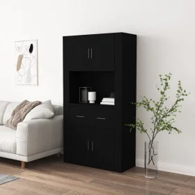 Tall black plywood sideboard by vidaXL, Sideboards - Ref: Foro24-3185368, Price: 152,70 €, Discount: %