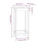 Hoher Stehtisch aus massivem Kiefernholz 50x50x110 cm von vidaXL, Küchen- und Esstische - Ref: Foro24-833263, Preis: 56,93 €,...