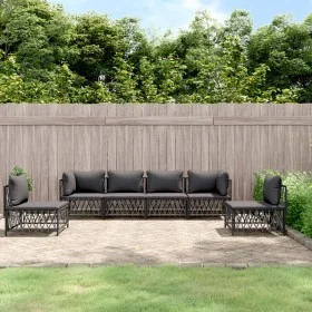 Gartenmöbel-Set 6-teilig und anthrazitgraue Stahlkissen von vidaXL, Gartensets - Ref: Foro24-3186843, Preis: 542,94 €, Rabatt: %