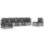 Garden furniture set 6 pieces and anthracite gray steel cushions by vidaXL, Garden sets - Ref: Foro24-3186843, Price: 542,90 ...