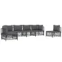 Garden furniture set 6 pieces and anthracite gray steel cushions by vidaXL, Garden sets - Ref: Foro24-3186843, Price: 542,90 ...