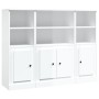 High wooden sideboard 3 pieces glossy white plywood by vidaXL, Sideboards - Ref: Foro24-3185305, Price: 204,42 €, Discount: %