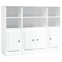 High wooden sideboard 3 pieces glossy white plywood by vidaXL, Sideboards - Ref: Foro24-3185305, Price: 205,49 €, Discount: %