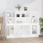 High wooden sideboard 3 pieces glossy white plywood by vidaXL, Sideboards - Ref: Foro24-3185305, Price: 205,49 €, Discount: %