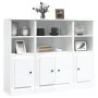 Aparador alto de madera 3 piezas contrachapada blanco brillo de vidaXL, Aparadores - Ref: Foro24-3185305, Precio: 204,77 €, D...