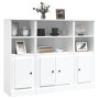 Hohes Holz-Sideboard, 3-teilig, glänzendes weißes Sperrholz von vidaXL, Sideboards - Ref: Foro24-3185305, Preis: 207,79 €, Ra...