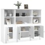 Hohes Holz-Sideboard, 3-teilig, glänzendes weißes Sperrholz von vidaXL, Sideboards - Ref: Foro24-3185305, Preis: 207,79 €, Ra...