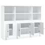 High wooden sideboard 3 pieces glossy white plywood by vidaXL, Sideboards - Ref: Foro24-3185305, Price: 204,42 €, Discount: %