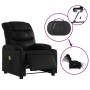 Sillón de masaje reclinable eléctrico cuero sintético negro