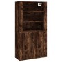Hohes Sideboard aus geräuchertem Eichensperrholz von vidaXL, Sideboards - Ref: Foro24-3185364, Preis: 147,02 €, Rabatt: %