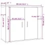 Hohes Sideboard aus geräuchertem Eichensperrholz von vidaXL, Sideboards - Ref: Foro24-3185364, Preis: 144,27 €, Rabatt: %