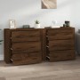 Sideboards 2 Stück Eichenbraunes Sperrholz von vidaXL, Sideboards - Ref: Foro24-3185414, Preis: 174,87 €, Rabatt: %