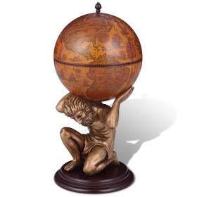 Mueble bar bola del mundo diseño atlas 42x42x85 cm