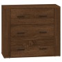 Aparadores 2 piezas madera contrachapada marrón roble de vidaXL, Aparadores - Ref: Foro24-3185414, Precio: 182,07 €