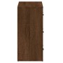 Aparadores 2 piezas madera contrachapada marrón roble de vidaXL, Aparadores - Ref: Foro24-3185414, Precio: 182,07 €