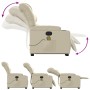 Sillón reclinable de masaje de pie cuero artificial color crema
