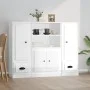 High wooden sideboard 3 pieces glossy white plywood by vidaXL, Sideboards - Ref: Foro24-3185313, Price: 223,20 €, Discount: %