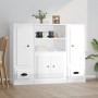 Hohes Holz-Sideboard, 3-teilig, glänzendes weißes Sperrholz von vidaXL, Sideboards - Ref: Foro24-3185313, Preis: 226,29 €, Ra...