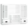 High wooden sideboard 3 pieces glossy white plywood by vidaXL, Sideboards - Ref: Foro24-3185313, Price: 222,66 €, Discount: %