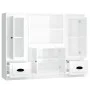 High wooden sideboard 3 pieces glossy white plywood by vidaXL, Sideboards - Ref: Foro24-3185313, Price: 223,20 €, Discount: %