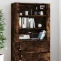 Hohes Sideboard aus geräuchertem Eichensperrholz von vidaXL, Sideboards - Ref: Foro24-3185396, Preis: 158,93 €, Rabatt: %